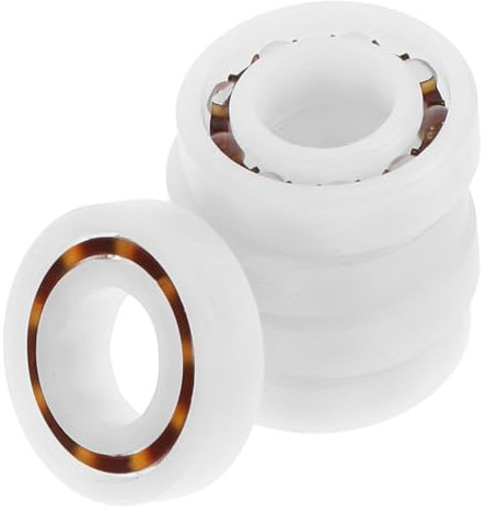 Alipis 5 Stück Kunststofflager tiefe Kugellager Industrielager praktische Lager Lagerrolle Rad klein Ball Teil Wälzlager Bausatz Rollenkugellager Plastik Glas Weiß