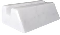 kalu creations Support en marbre blanc naturel - Porte-tablette, smartphone ou cartes de visite de bureau - Design élégant pour la maison et le bureau - Fabriqué à la main en Italie - By