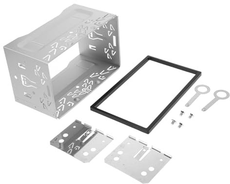 Alipis 1 Satz Einbaurahmen für Auto DVD Player Robuster Metallrahmen mit Zubehör für Einfache Installation Kompatibel mit Gängigen Autoradios und Navigationsgeräten