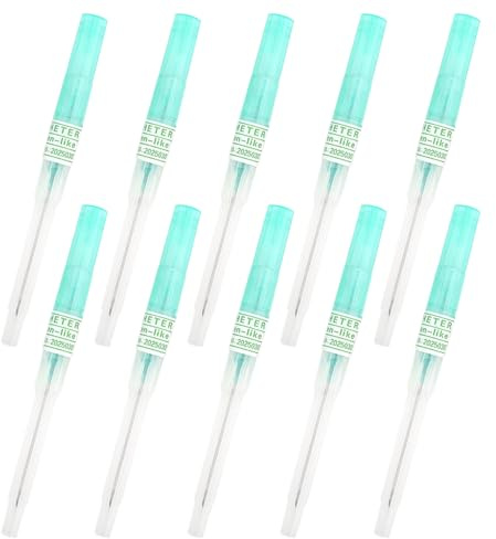 TYXHXTF 10 Stück Piercing Nadeln, 18G Piercing Nadel, Piercing Zubehör, Catheter Needles, für Ohr Nase Lippen