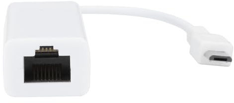 Fabater Ethernet-Adapter Micro USB auf RJ45 für 1,3, 100 M Ethernet-Portweiterung, Auto-Negotiationsvorgang, Geeignet für IT-Profis, Schwarze Farbe