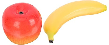 MOLUCKFU Percussion Fruit Shakers Musical Simulation Fruit Toys Early Educational Playthings for Babies Kindergarten Interactive Party Props 2pcs Set Banana