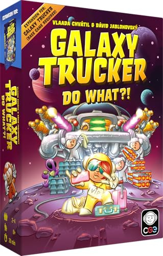 CGE Galaxy Trucker: Do What?! Board Game | Game Expansion, English, 8+ Years, 2-4 Players, Family Game, Party Game, Base Game