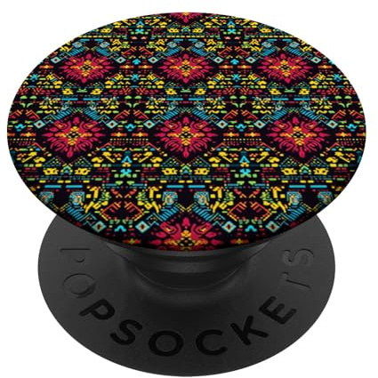 Kente Rhythm Motif Aquarelle Abstrait PopSockets PopGrip Adhésif