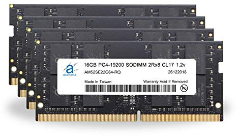 Adamanta 64GB (4x16GB) Memory Upgrade Compatible for 2017 Apple iMac 27 Retina 5K Display DDR4 2400MHz PC4-19200 SODIMM 2Rx8 CL17 1.2v Dual Rank RAM DRAM