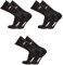 Kappa 3 Paia Calzino Corto in Filo di Scozia Unisex (39/41, nero)