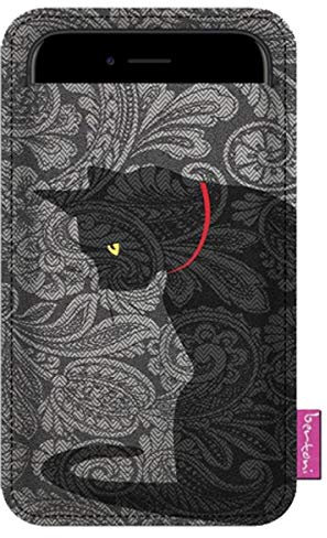 BERTONI Handyhülle aus Filz Handy Hülle Handytasche Etui 100x175 mm Schutzhülle Katzen Motiv Verschiedene Muster (ED25 Kleks)