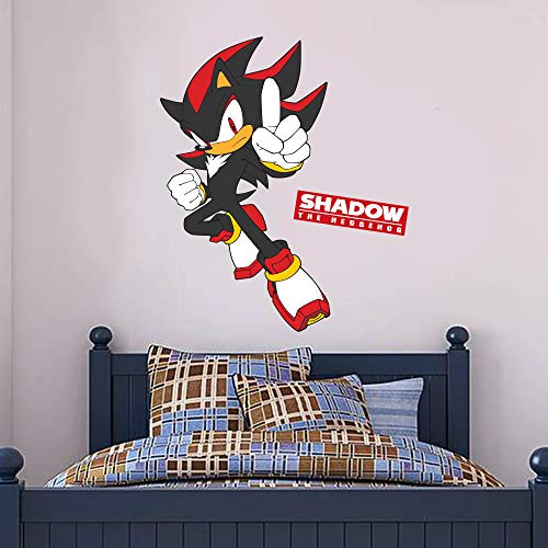 Sonic The Hedgehog Wall Art - Shadow Sticker Decal Vinyl Mural (120cm Height x 65cm Width)