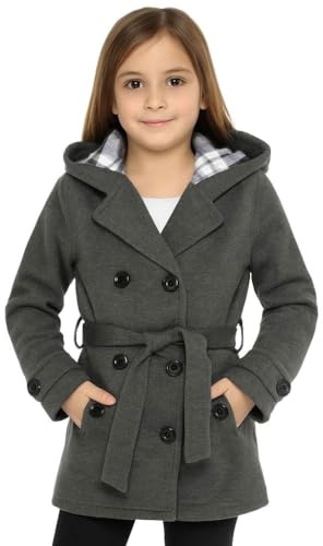 A2Z 4 Kids Girls Parka Jacket Hooded Trench Coat Wool Blends Warm Padded