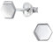 Laimons Frauen Damen-Ohrstecker Ohrringe Sechseck eckig Wabe Design 6mm Sterling Silber 925