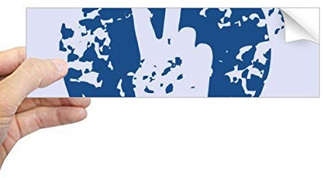 DIYthinker Blau Symbol Victory Design Illustration Muster Rechteck Bumper Aufkleber Notebook Fenster Aufkleber
