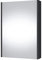 Planetmöbel Spiegelschrank Bad 50 cm, Badezimmerschrank, Aufbewahrungsschrank mit Tür und 2 Glasregalböden, 47,6 x 67,6 x 13,8 cm, Anthrazit Matt