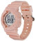 FEMBW Sport Digital Armbanduhr mit 7-Farben-Hintergrundbeleuchtung Alarm und Stoppuhr, Harzarmband (Rosa)
