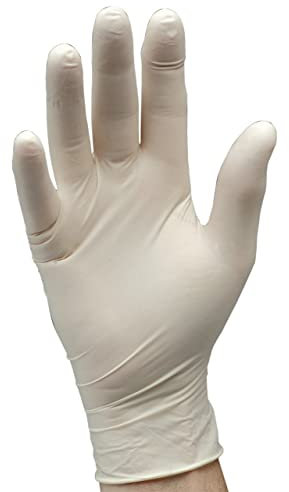 Draper 30929 White Latex Gloves (Box of 100 - Size M/8)