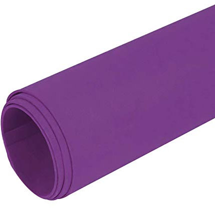 Moosgummi 90cm breit ab 0,5m 23 Farben Schaumgummi PE Schaumstoff Basteln Stoff, gerollter Versand, Farbe:lila