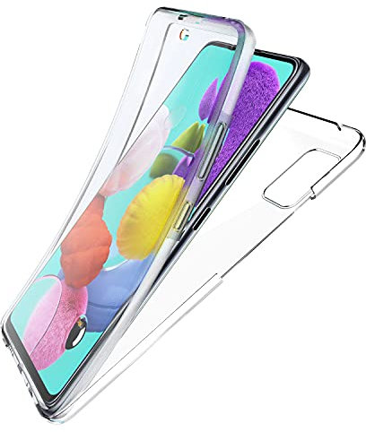 N NEWTOP Cover Compatibile con Huawei P40 Lite 5G, Custodia Crystal Case in TPU Silicone Gel PC Protezione 360° Fronte Retro Completa