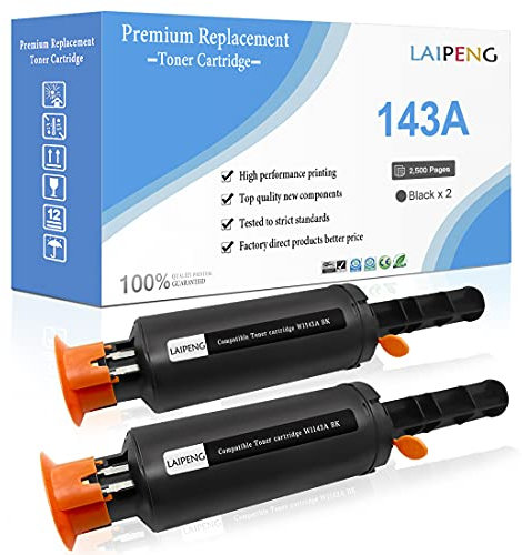 2 Packungen Kompatible Tonerkartusche 143A W1143A 143AD W1143AD Schwarz Standard Kapazität 2500 Seiten für HP Neverstop MFP 1202w 1202nw 1201n 1001nw Laser Drucker