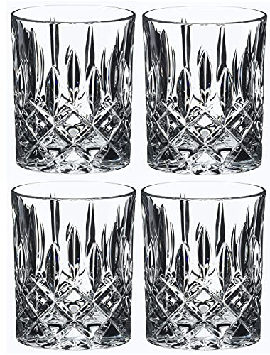 Dekomiro 4 er Set Riedel Spey Whisky, Whiskyglas, Whiskybecher, Trinkglas mit Glasreinigungstuch gratis