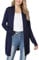 Totatuit Cardigan Donna Lungo Elegante Manica Lunga Lavorata a Maglia Coprispalle Casual a Maniche Traspirante Golfino Donna Aperto Davanti per Primavera Estivo Autunno Blu Navy XL