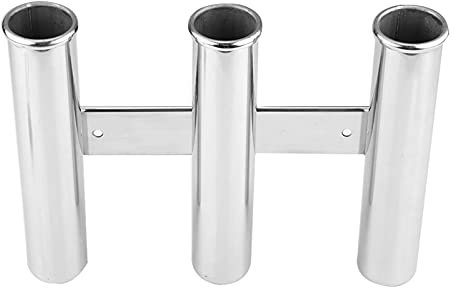 3-Rohr-Rutenhalter, Angelhalterung Anti-Verschleiß-Edelstahl für Bootsyachten