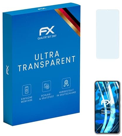 atFoliX Schutzfolie kompatibel mit Samsung Galaxy S22 5G Folie, ultraklare FX Displayschutzfolie (3X)