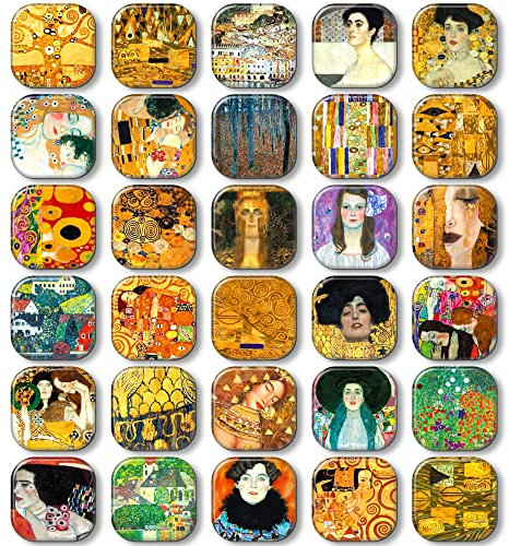 MORCART 30PCS Klimt Magnete Kühlschrankmagnete Decorative Magnet for Magnettafel Kühlschrank Whiteboard Cabinet Office Kitchen Blackboard Art Gift for Adult Kids