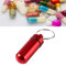 Aluminum Keychain Round Tablet Bottle Pill Bottle Travel Pill Case Medicine Holder Pill Box Waterproof Mini Aluminum Keychain Pills Storage Box