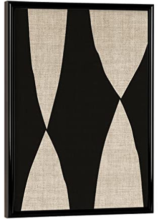 artboxONE Poster mit schwarzem Rahmen 18x13 cm Abstrakt Linen Collection - Kesha - Bild japandi Art Einrichtung