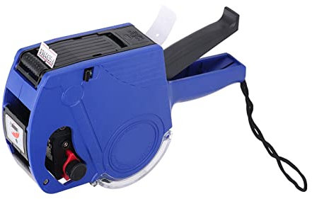 Manuelle Etikettiermaschine 8, Etikettiermaschine mit Kartusche Preisschild Maschine Ziffern Preisschild Pistole mit Kartusche Tragbares Preisauszeichnungswerkzeug (Blau)
