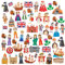 Baker Ross FX645 Tudor und Stuart-Schaumstoff-Sticker - Packung mit 200 Aufklebern, Aufkleber für Kinder zum Basteln und Gestalten