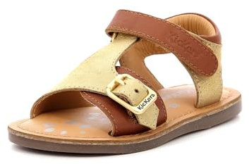 KICKERS Garçon Fille DIAZZ Sandale, Camel Or, 22 EU