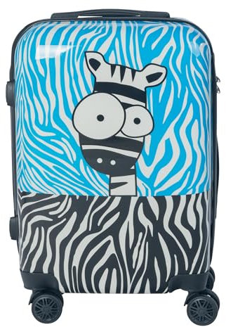 Xonic Design Reisekoffer - Hartschalen-Koffer mit 360° Leichtlauf-Rollen - hochwertiger Trolley mit Zahlenschloss Polycarbonat in M-L-XL oder Set (M, Zebra)