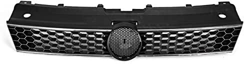 Kühlergrille Für VW Für Polo 6R 2009 2010 2011 2012 2013 2014 Auto Frontstoßstange Grill Racing Grill (Color : Silver Line)