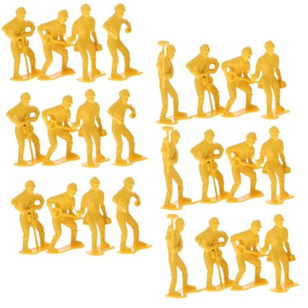 NAMOARLY 54st Simulator Modell Eines Zahlen Von Ingenieurarbeitern Arbeiterfigur Tortenaufsatz Ingenieur-Mann-Modell Bauarbeiter Modellieren Spielzeug Winzige Plastik Werkzeug Mini Kind