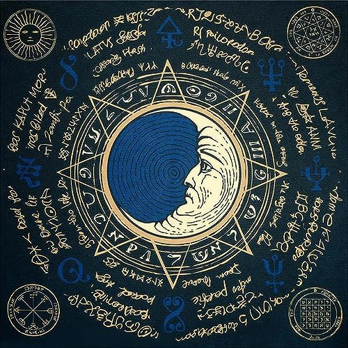 Quadratische Form Pendel-Wahrsagungsmatte, Altarbuch-Tischdecke, Brettspiel, Kartenblock, Runen-Tischdecke, metaphysische Brettspiel-Matte, Tarotkarte, Pat zum Lesen von Wahrsagungen, Tischdecke,