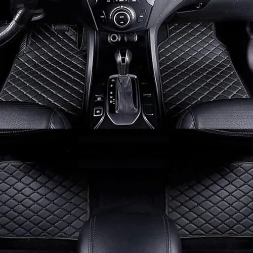 YWWNB Auto Fußmatten für BMW 1 Series E81 E82 E87 E88 F20 F21 F40 F52 GT 116i M1 M135i, Auto FußMatten Leder wasserdichte rutschfest Fussmatten Set Accesorios,Black1