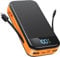 56800mAh 65w Huge Capacity External Battery Pack Portable Charger Power Bank, 5 Charging Port Battery Charger With Smart LED Display Built in 2 Extra Fast Charging Cable