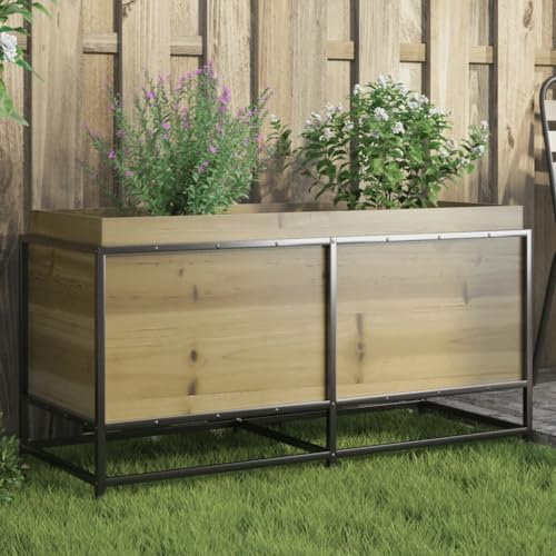 CIADAZ Pflanzkübel 100x40x50 cm Kiefernholz Imprägniert, Blumentopf Gross, Blumenkasten Balkon, übertopf, Pflanzkasten, Flowerpot, Kräuterbeet Für Die Küche, Vertikalbeet - 847037