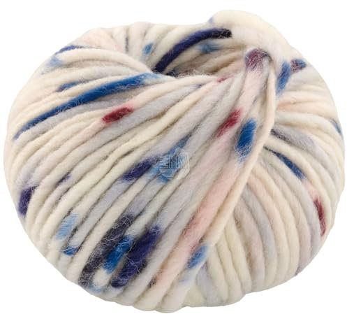 LANA GROSSA Feltro Macchiato | Filzgarn für Kreativhandwerk, hochwertige Wolle zum Nass- und Trockenfilzen | Handstrickgarn aus 100% Schurwolle | 50g Wolle zum Stricken & Häkeln | 50m Garn FB 545
