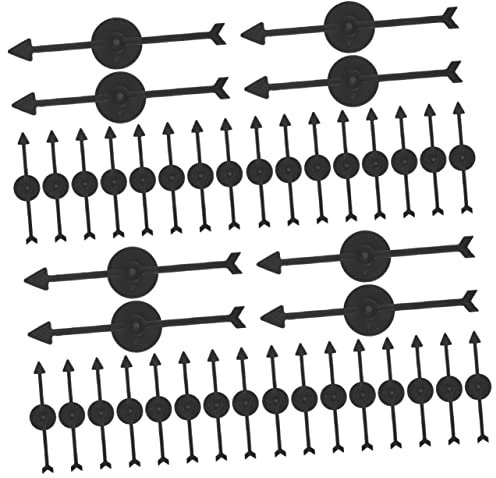 VICASKY Brettspiel Spielsteine 40 STK Zifferblattzeiger Leeres Spielbrett Für Kinder DIY-spielzeugset Kinderhandwerk Preisrad-ersatzzeiger Exquisite Drehteller Spiel Produkt Black Plastik