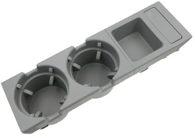Vehicle Drink Holder 1 PC Car Front Central Console Storage Box Double Hole Cup Holder And Coins For BMW For E46 For Series 1999-2006 51168217953 Drink Cup Holder(Grey)