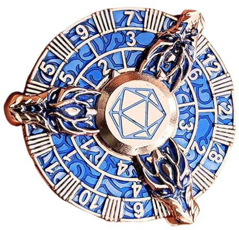 yupeuooe Dadi unici, monete dadi, Dadi poliedrici unici e fantastici, Giocattoli Fidget, spinner della roulette, dadi da gioco di ruolo, dadi in metallo per giochi da tavolo