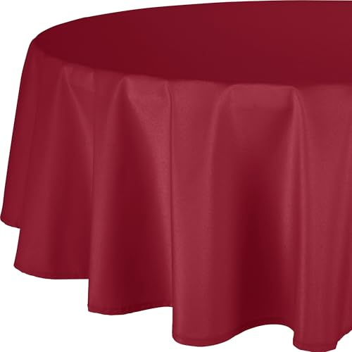 REDBEST Tischdecke New Orleans abwaschbar rot Größe oval: 160x220 cm