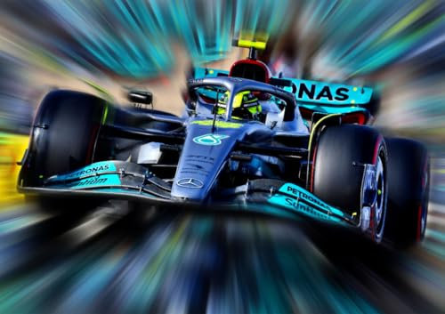 CALVENDO Poster 84,1 x 59,4 cm Querformat Der britische Rekordweltmeister Lewis Hamilton ist auch im Jahr 2022 für AMG-Mercedes unterwegs.| Bilder, Kunstdruck, Wandbild, Wanddeko, Prints ohne Rahmen