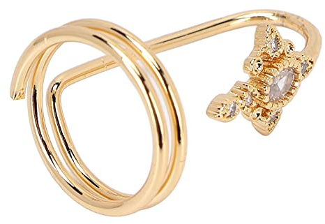 Fingernail Rings, Women Finger Nail Ring Electroplated Copper Fashionable Nail Rings Nail Ring Ladies Wearing Nail Accessories Decorative Nail Ring (#1)