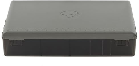 Korda Große Tackle Box 35,5x24x7,5cm, Karpfen Aufbewahrungssystem mit Rig Board, 25 Fächern, Magnetverschluss und Modularem Tackle Organizer