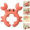 Crab Spatula Holder,Crab Utensil Rest Crab Spoon Holder,Anti-Scalding Silicone Utensil Holder,Adjustable Crab Utensil Holder Silicone Spatula Holder,Easy Gadgets for Kitchen,Silicone Spoon Rest,Orange