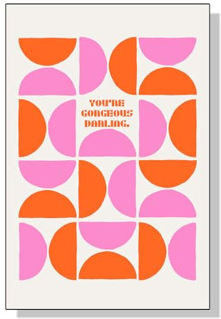 Bilder Orange Pink Leinwand Mit Kiefer Holzrahmen Moderne Wandbilder Wohnzimmer,Kunstdruck Wandbilder Deko Gemälde Für Wohnzimmer Schlafzimmer,Bilder Wohnzimmer,Leinwandbild 15X20Cm