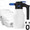 PQXJIOAE Snow Foam Pump Sprayer, Snow Foam Gun, Battery Rechargeable Automatic Pressurising, 1.5L Heavy Duty Car Foam Sprayer Thick Foam Blaster, Handheld Sprayer Spray Bottle for Car Cleaning
