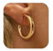 HolidayQbee Damen Ohrclips Gold Rund, Große Halbkreis Clip-Ohrringe für Frauen, Allergiefreier Modeschmuck, Farbtreu & Elegant, Geschenkidee Ohne Ohrlöcher